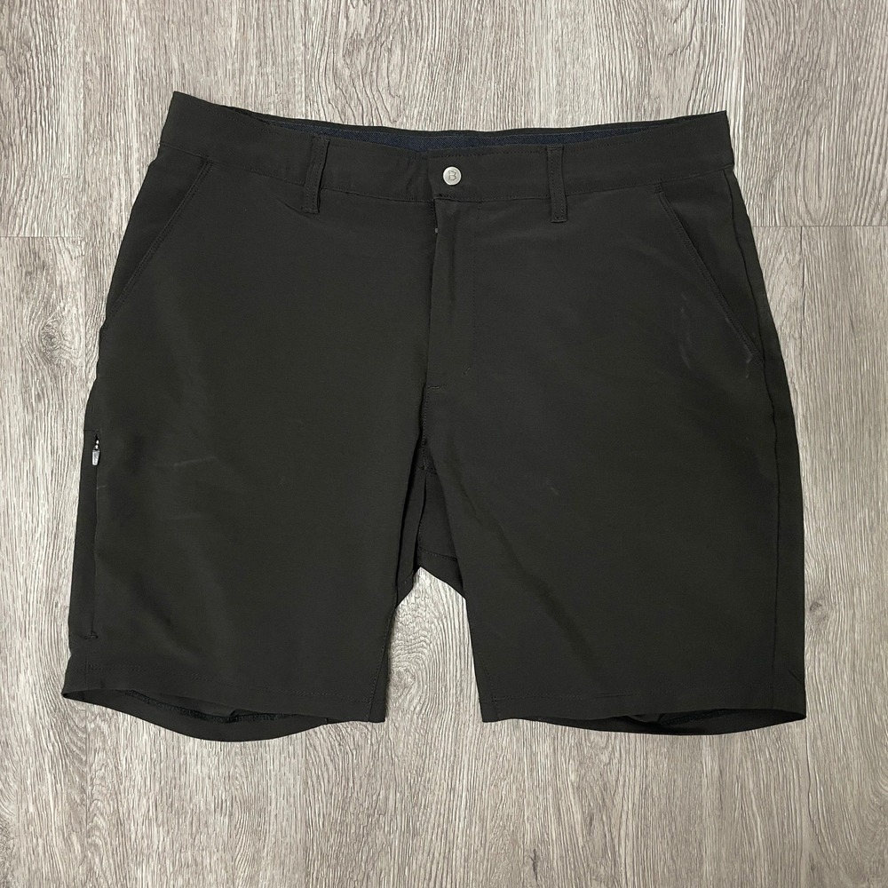 BYLT Shorts Mens 36 Black Kinetic Golf Performance Tech Stretch Hiking Chino
